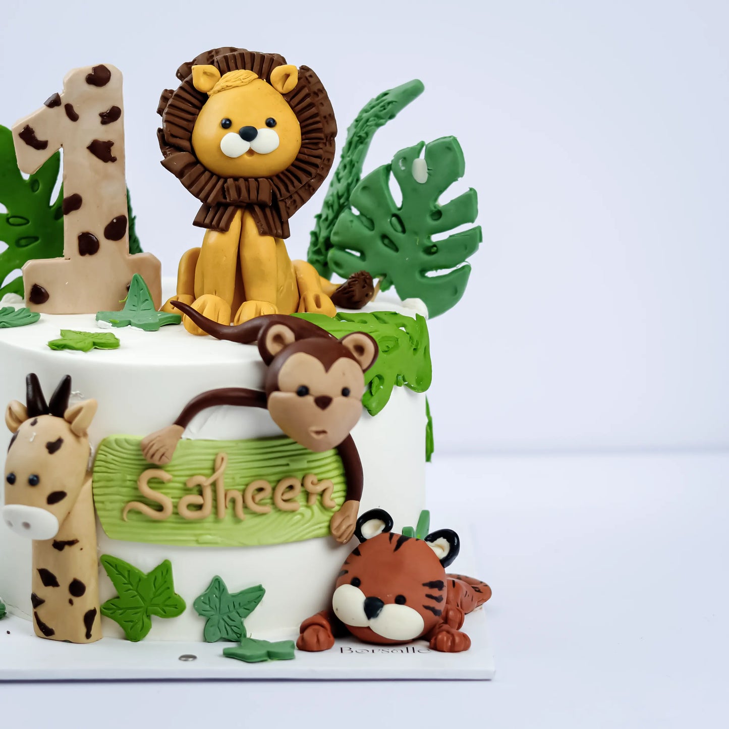 1 Year Birthday Safari Cake