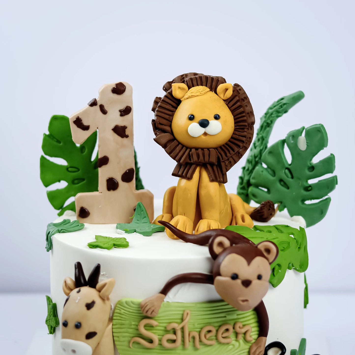 1 Year Birthday Safari Cake