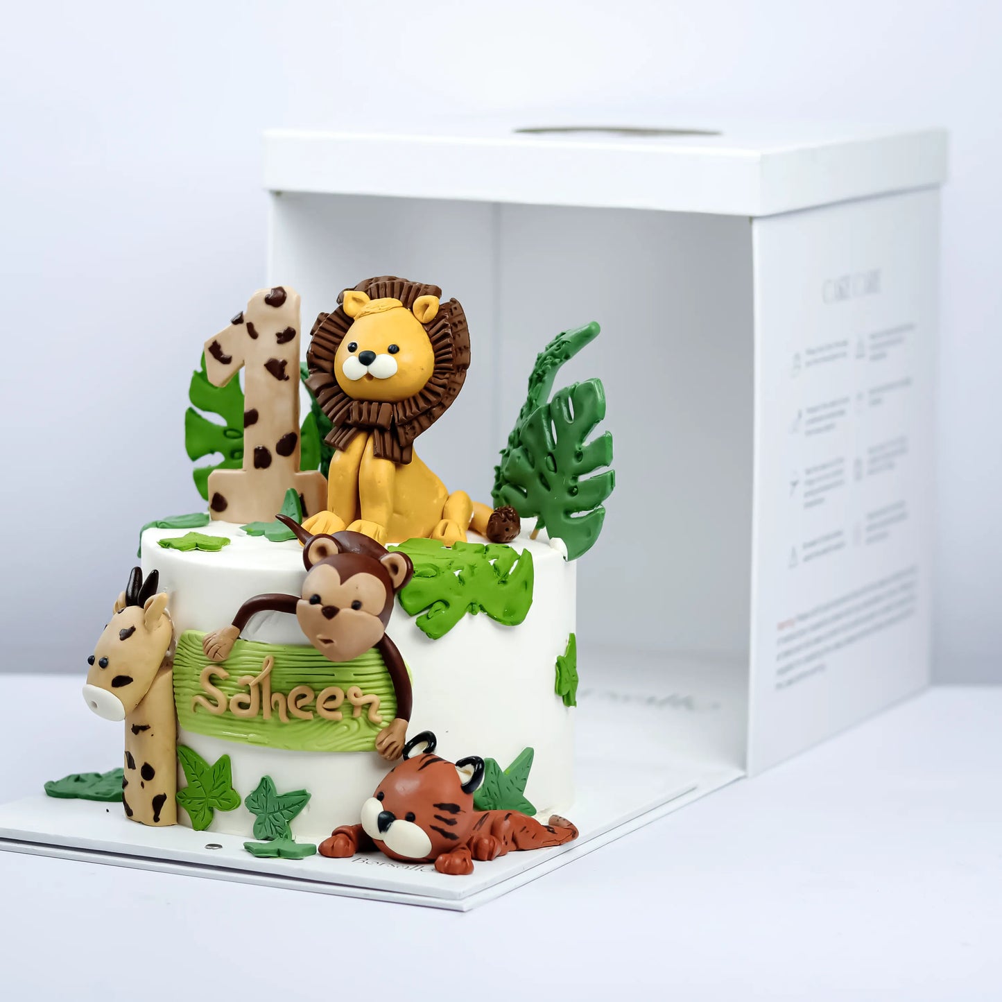 1 Year Birthday Safari Cake