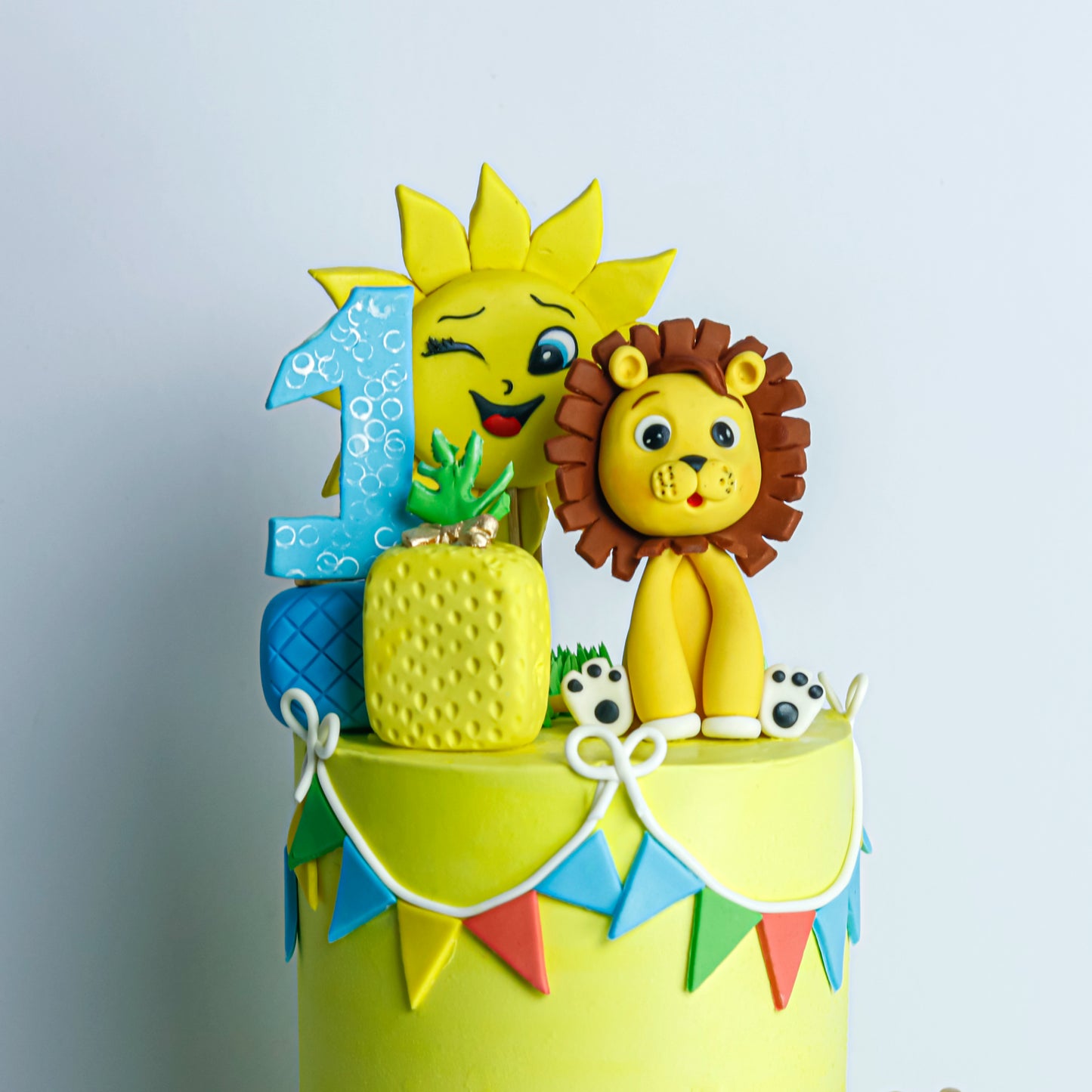 Two-Tier Lion Theme Cake