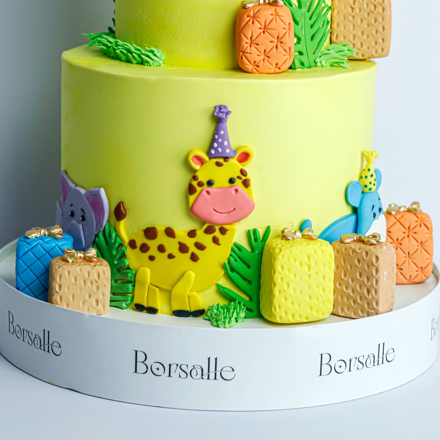 Two-Tier Lion Theme Cake