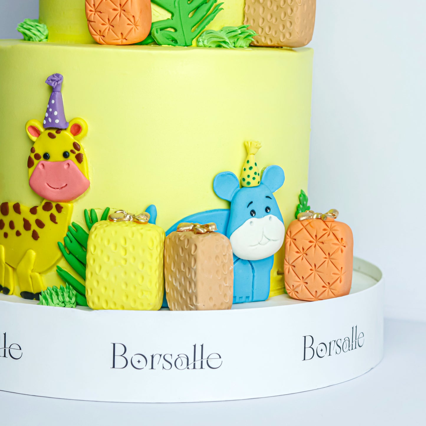 Two-Tier Lion Theme Cake