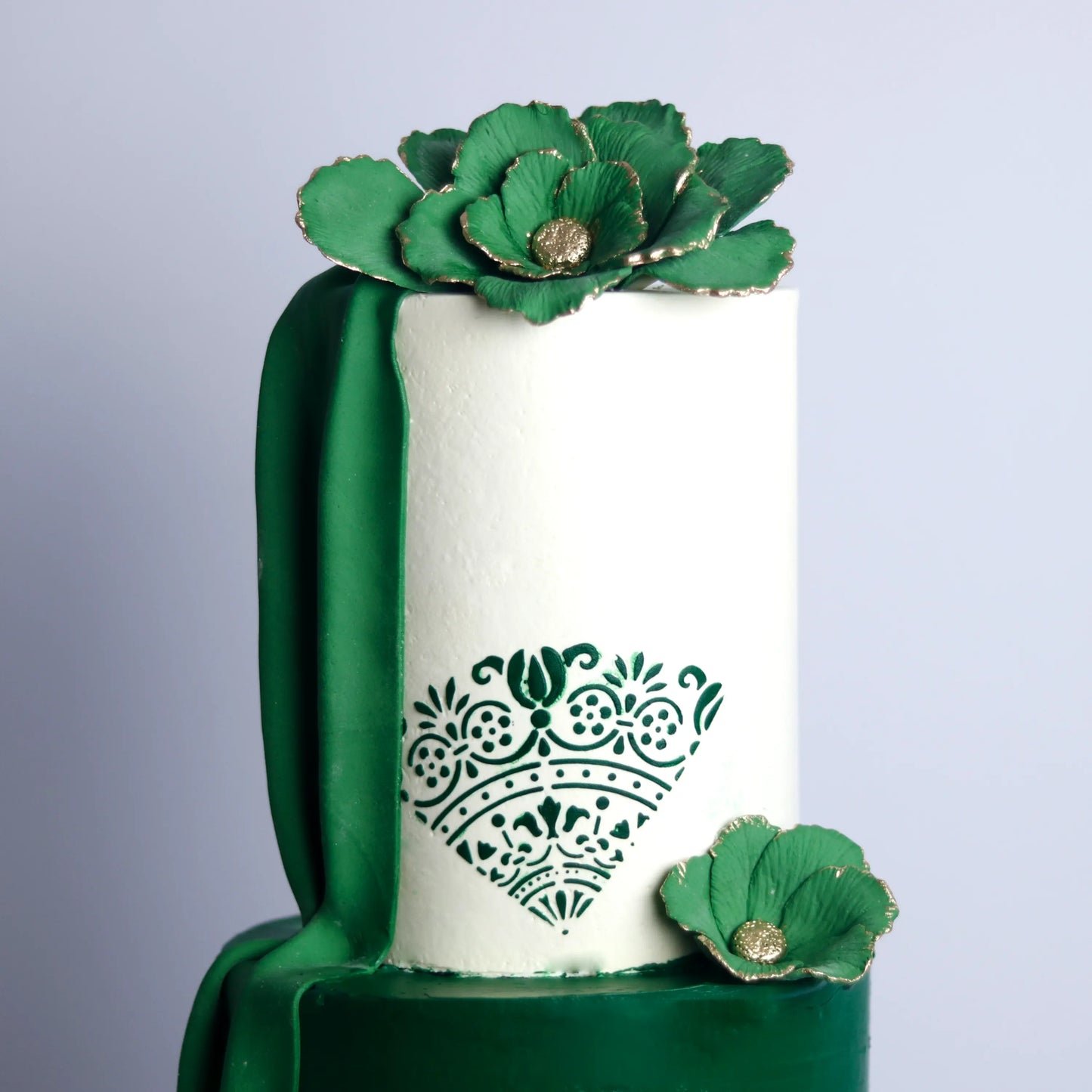 Two-Tier Green Royale Cake