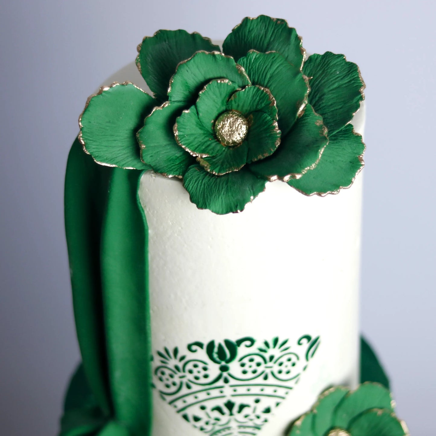 Two-Tier Green Royale Cake