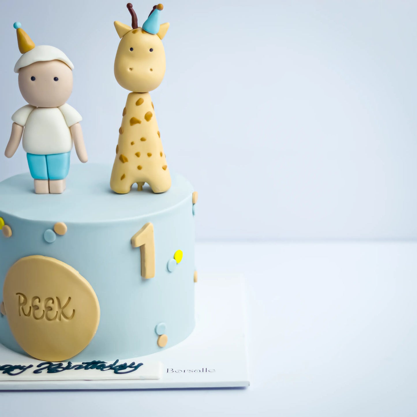 Giraffe and the little boy cake