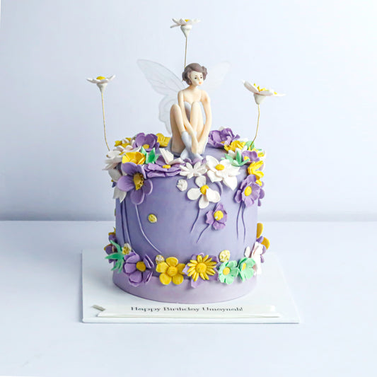 Floral Fairy Theme Cake