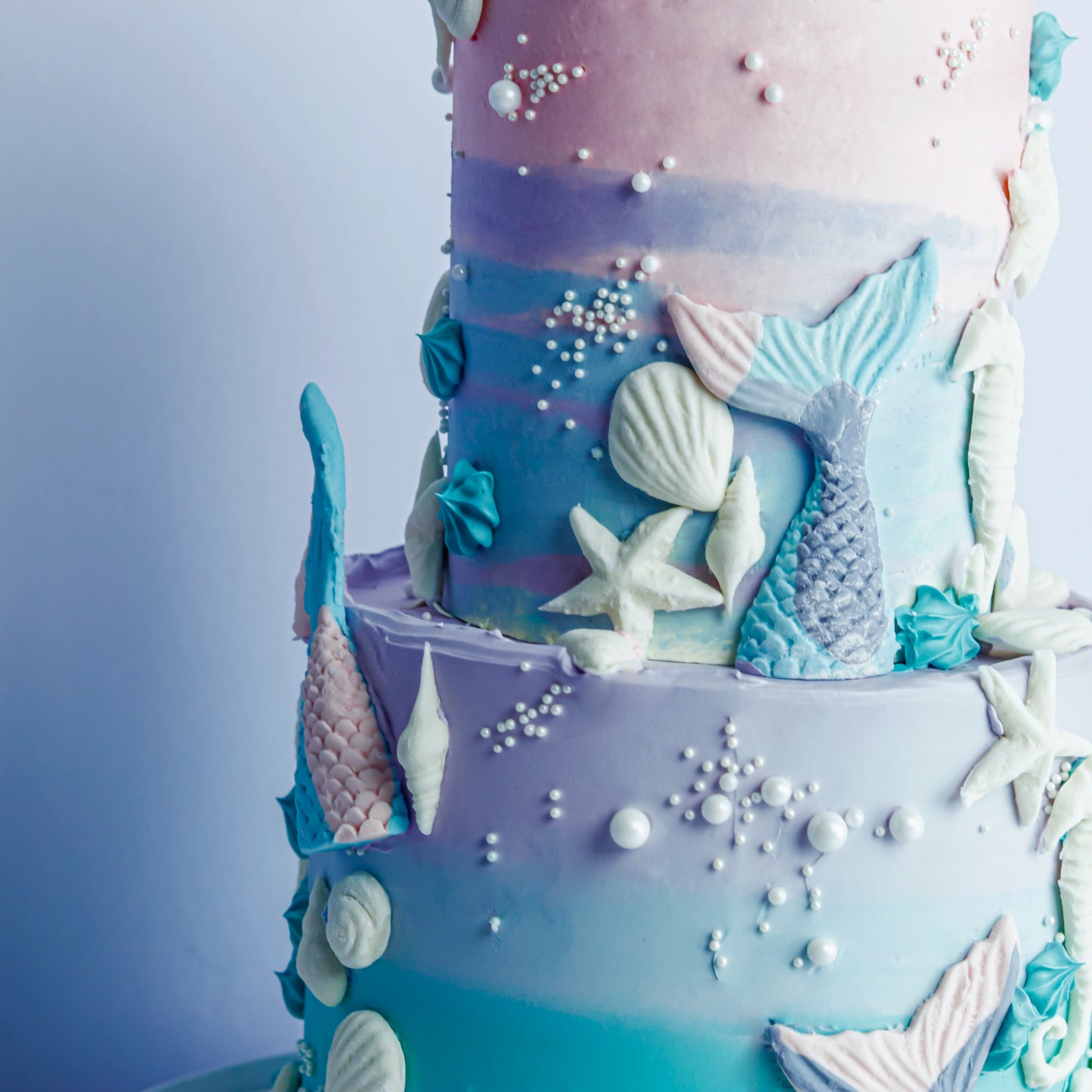 Two-Tier Mermaid's Birthday Cake