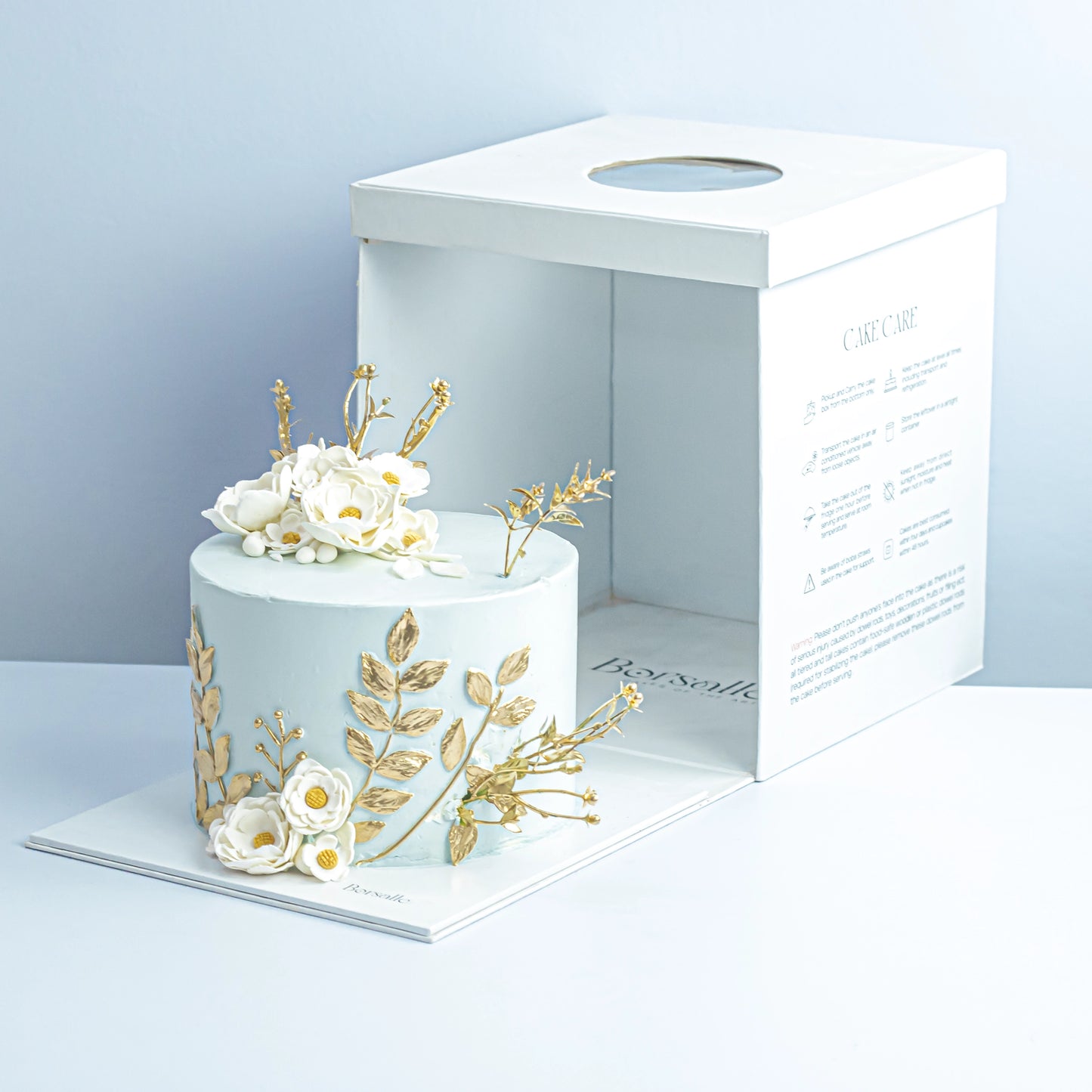 Golden Floral Theme Cake