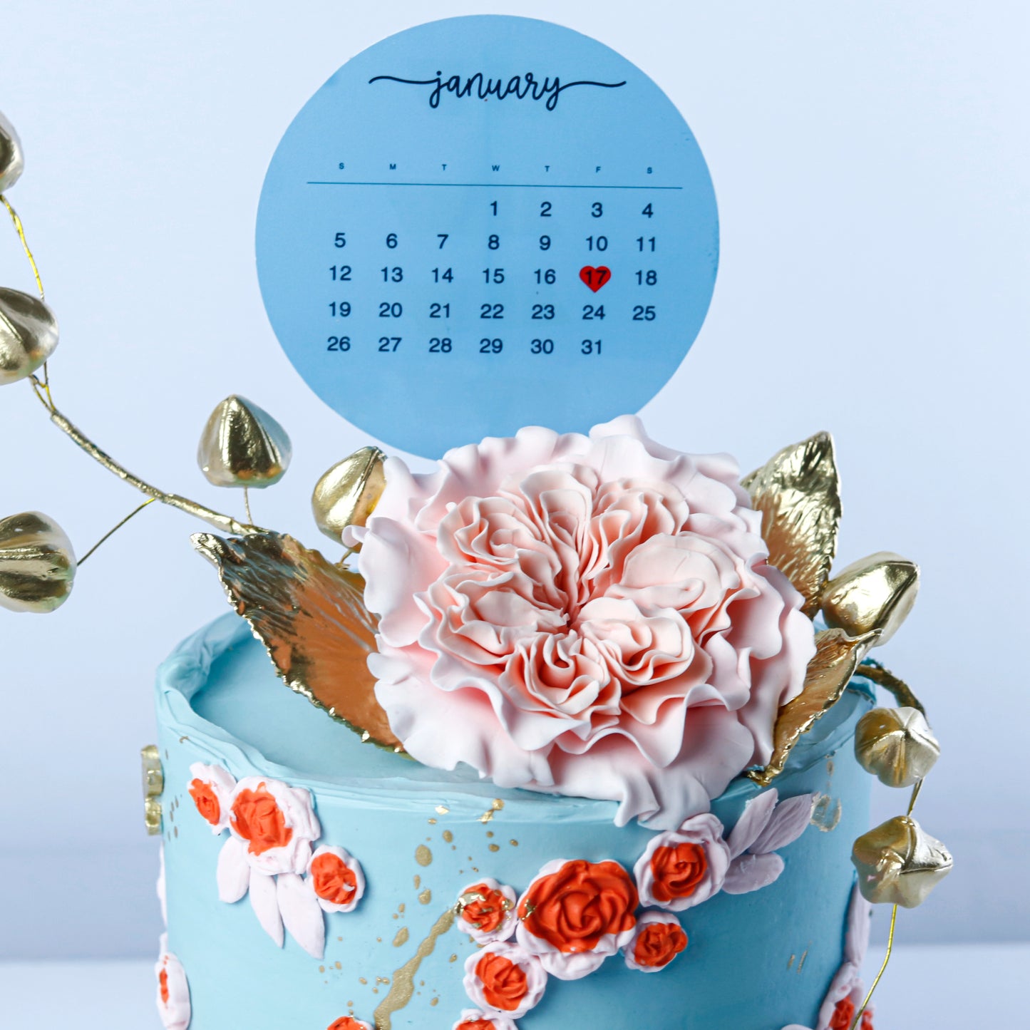 Beautiful Floral Weeding Anniversary Cake