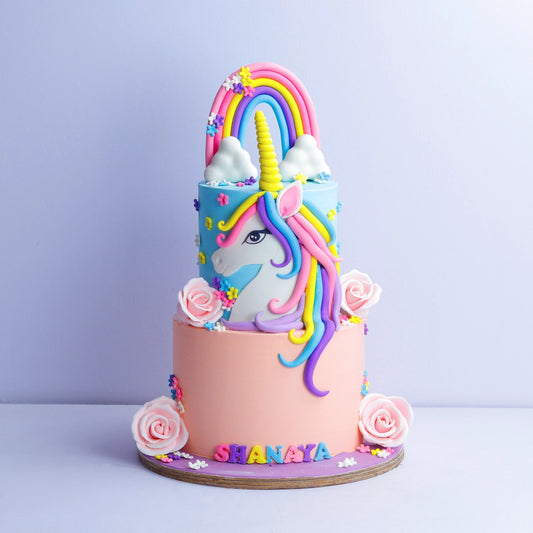 Two Tier Unicorn dream cake