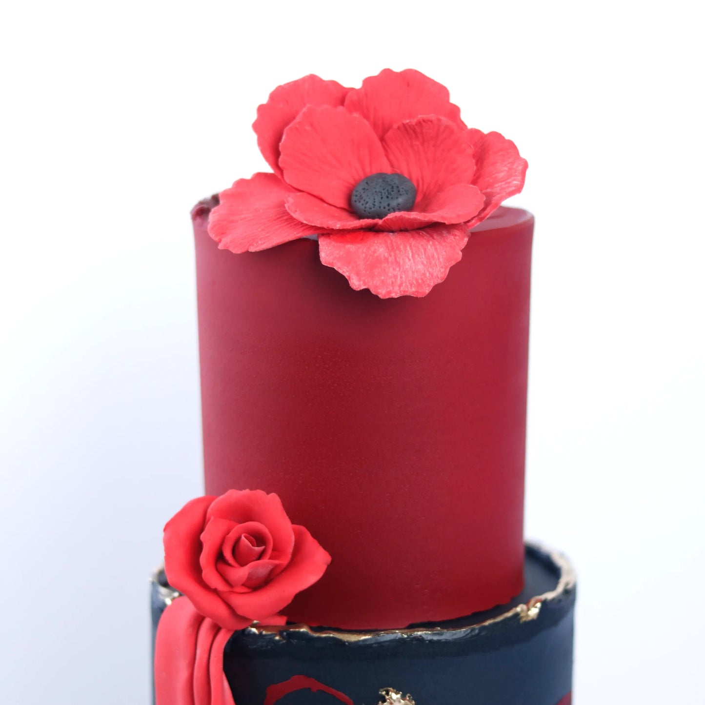 Two-Tier Majestic Red Cake