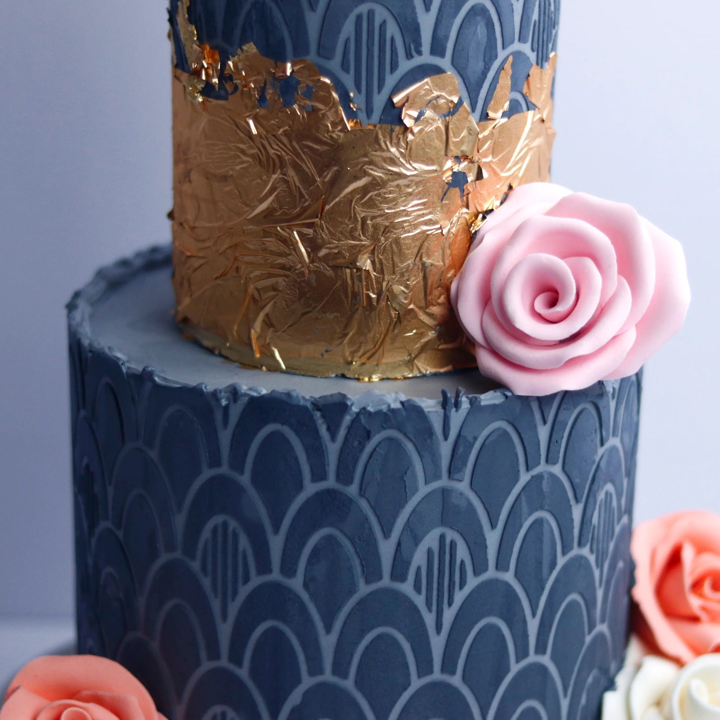 Two-Tier Midnight Garden Cake