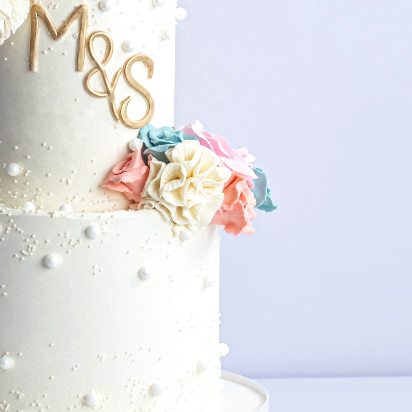 Two-Tier Flower Anniversary Cake