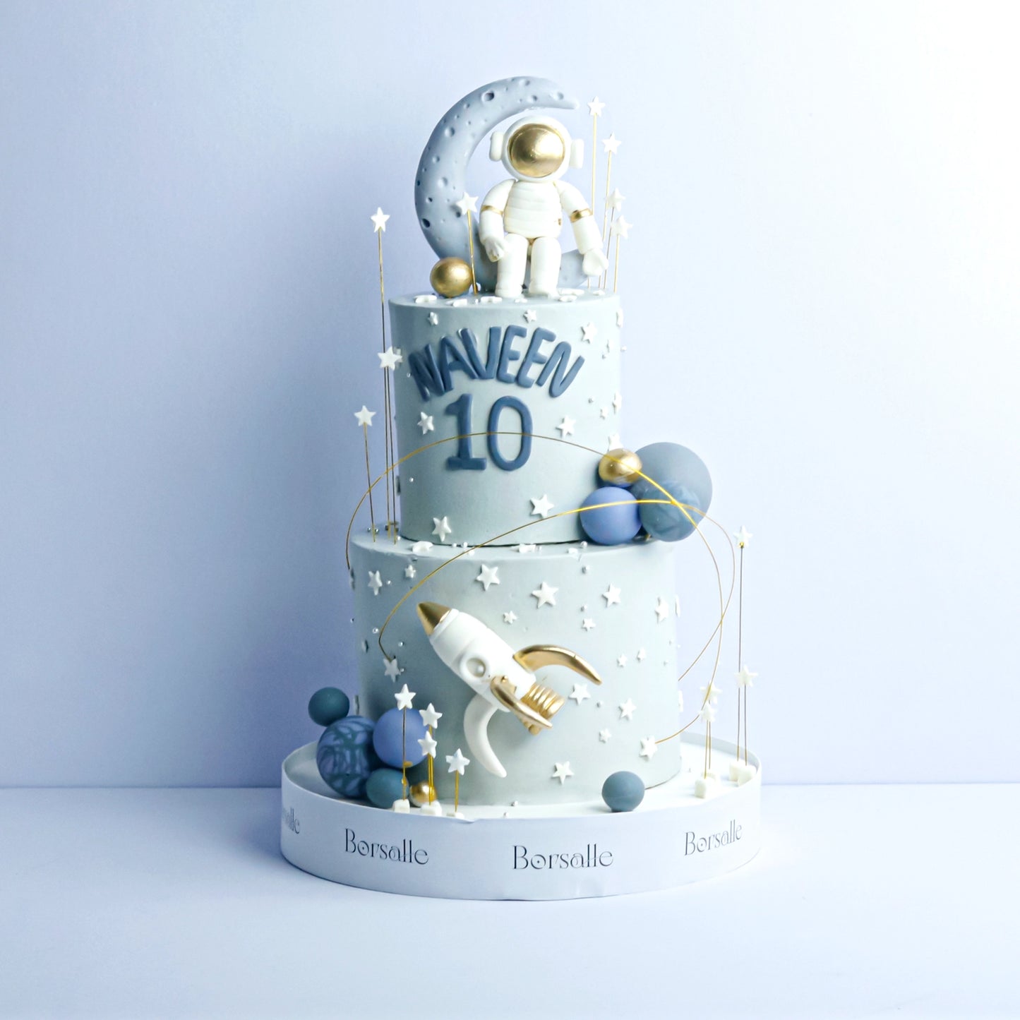 Two-Tier Astronaut Theme Cake