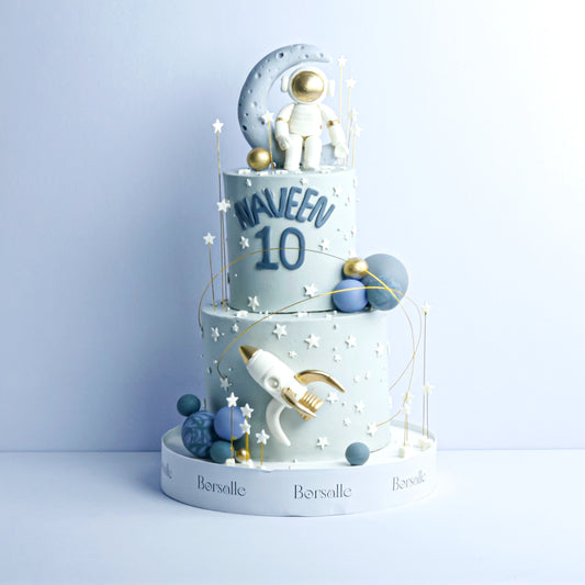 Two-Tier Astronaut Theme Cake