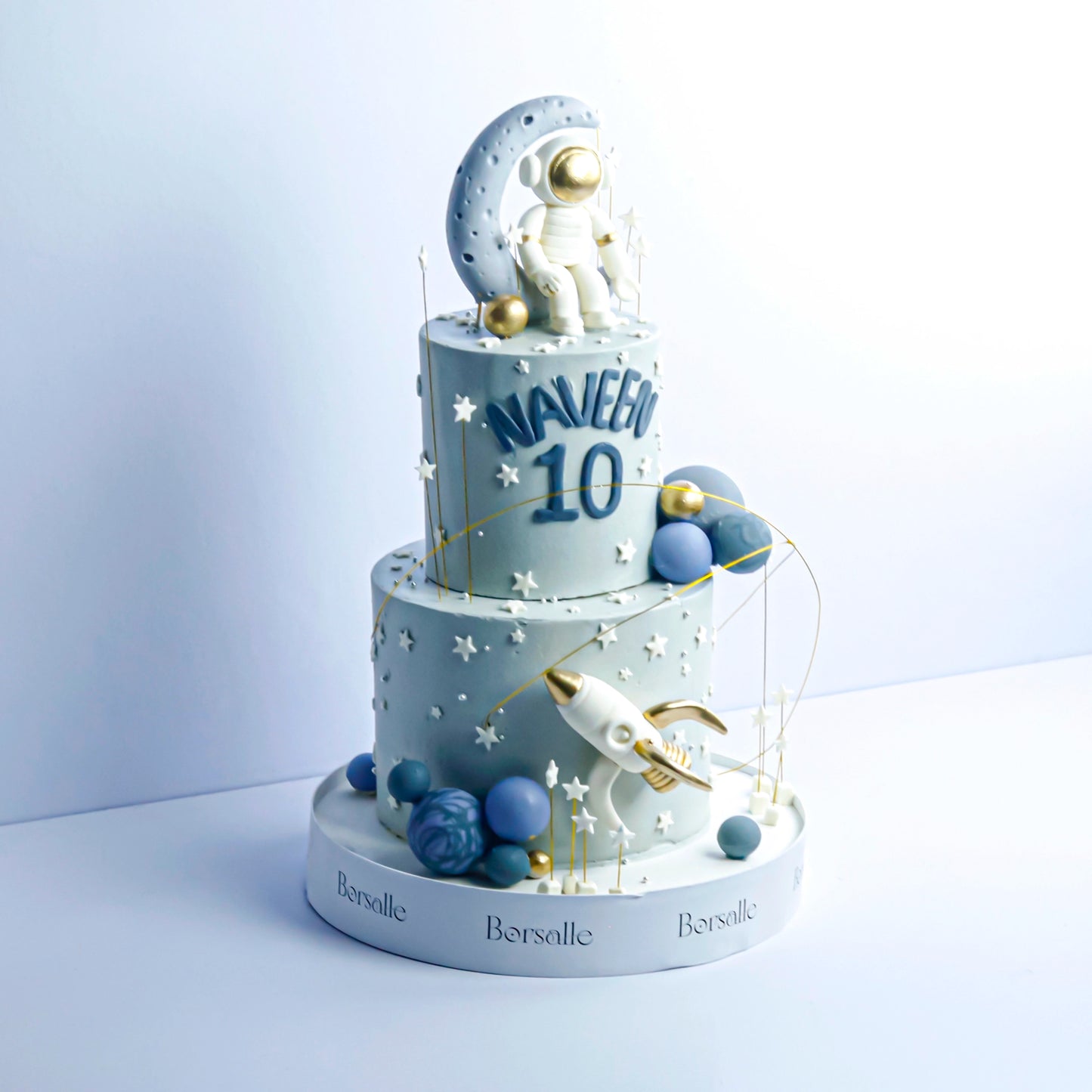 Two-Tier Astronaut Theme Cake