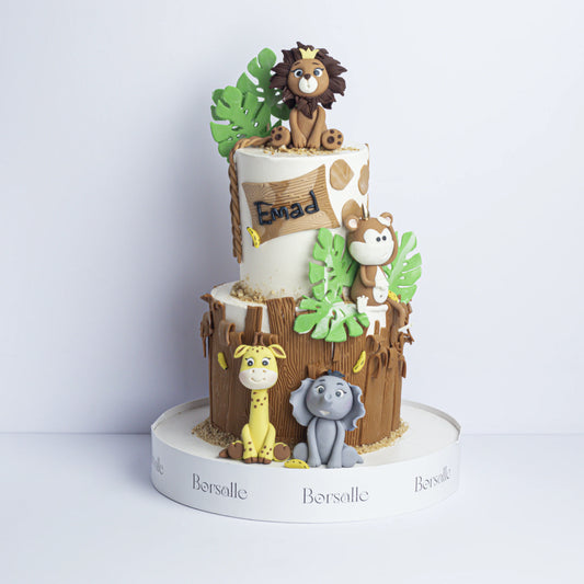 Two-Tier Kids Safari Cake