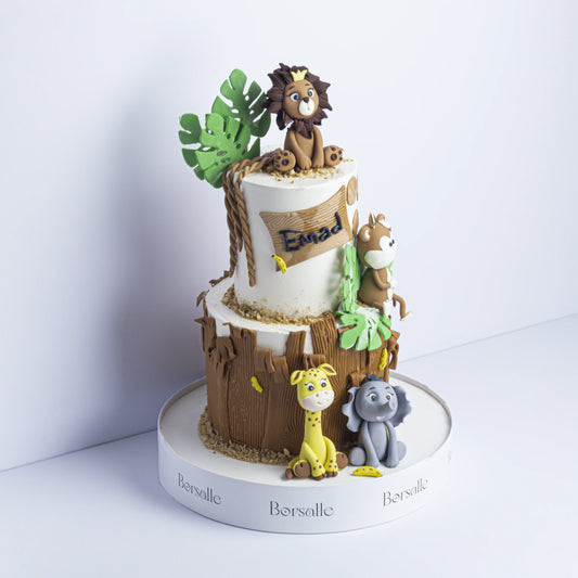 Two-Tier Kids Safari Cake