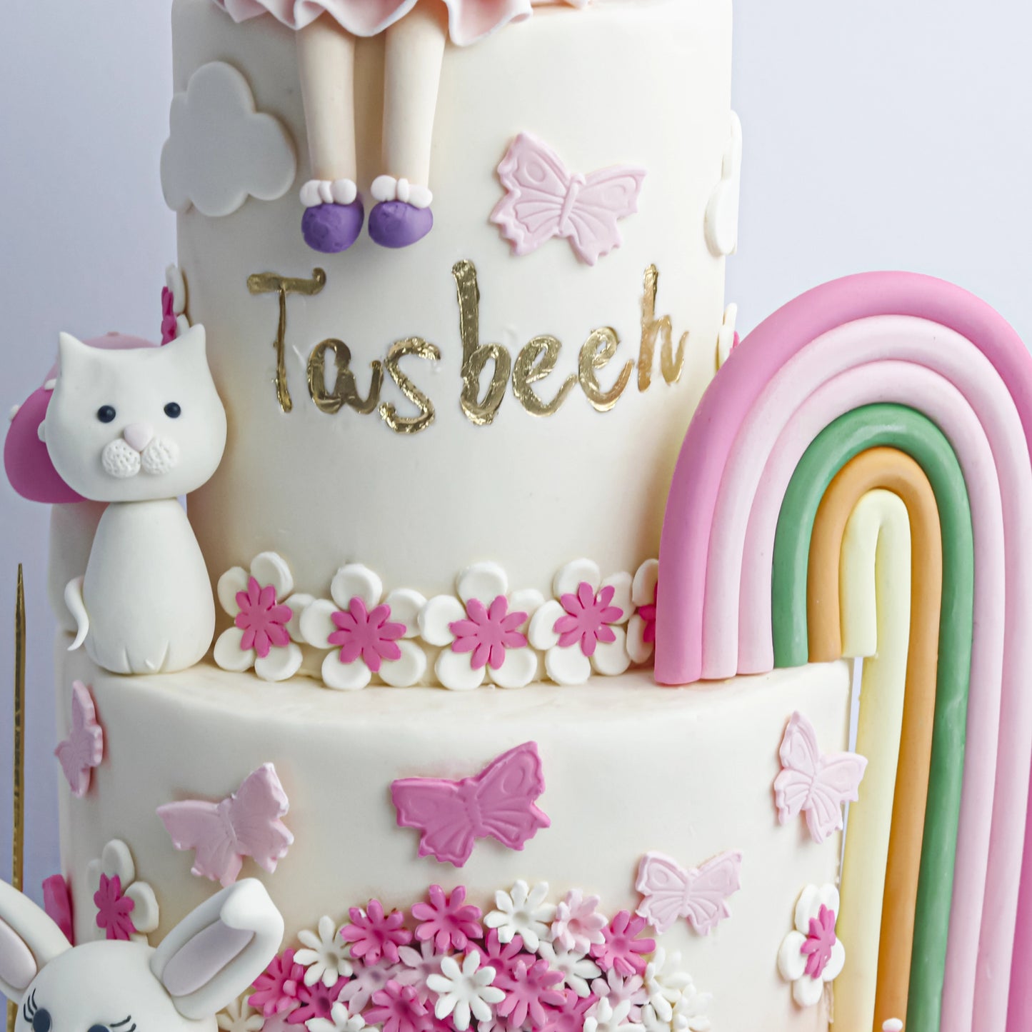 Two-Tier Girl Birthday Cake