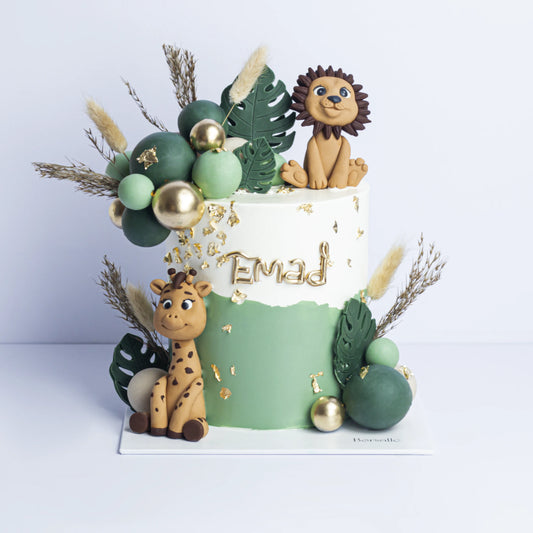 Jungle Theme Birthday Cake