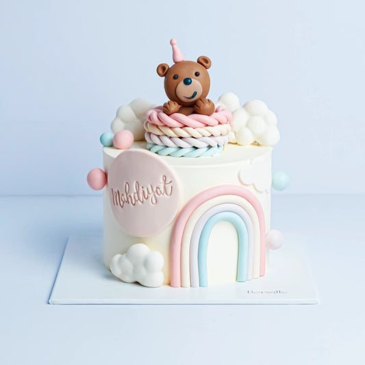 Teddy Bear Rainbow Cake