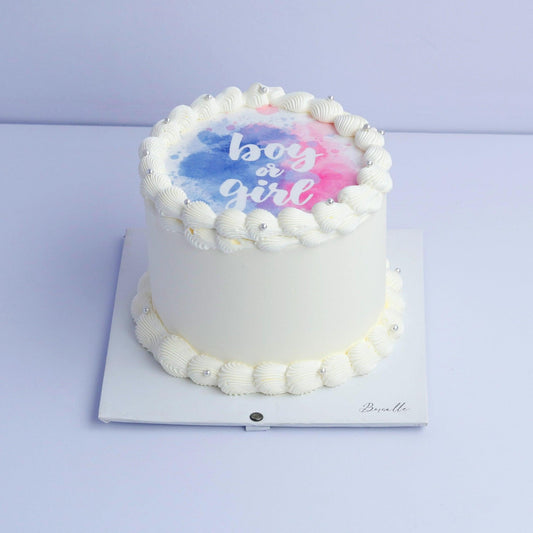 Burn-Away Gender Reveal Cake - Borsalle