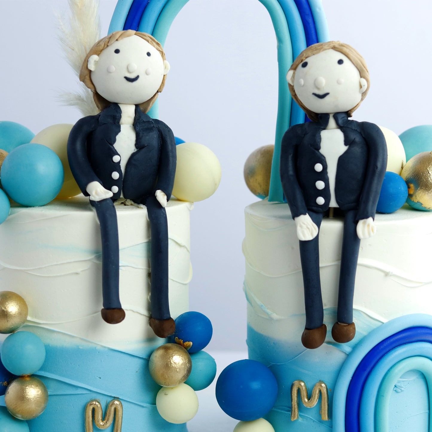 Two by Two Twin Rainbow Cake