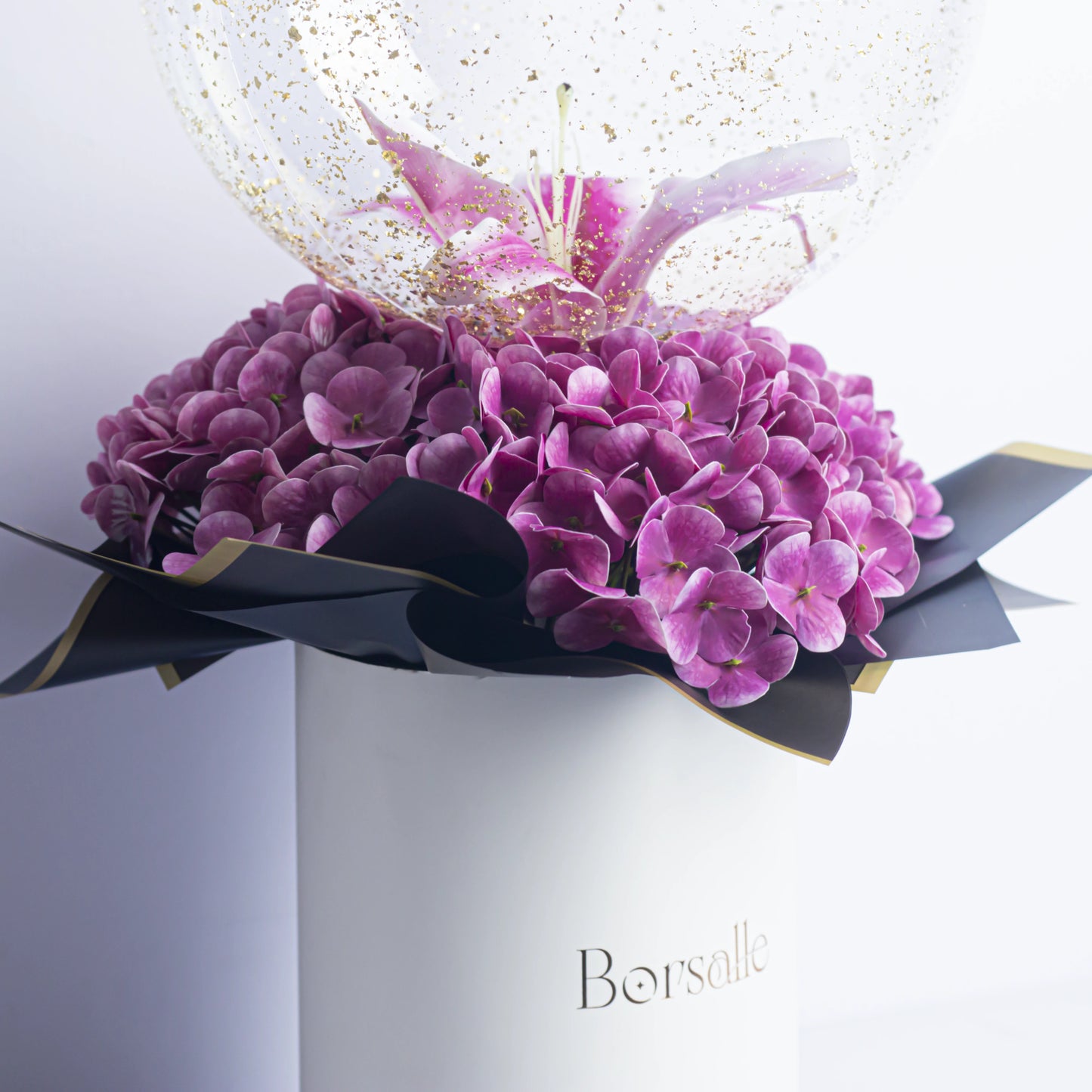 Purple Floral Balloon Birthday Bouquet