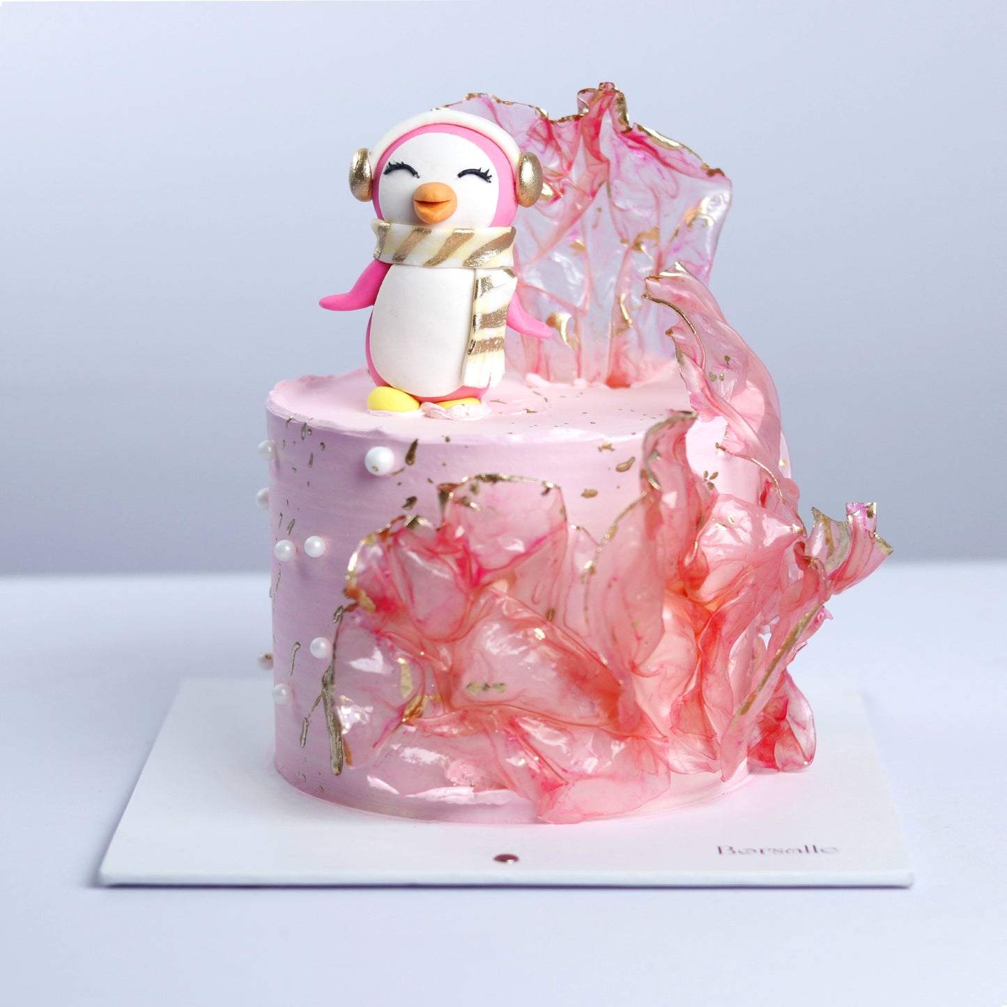 Pink Penguin Delight Cake