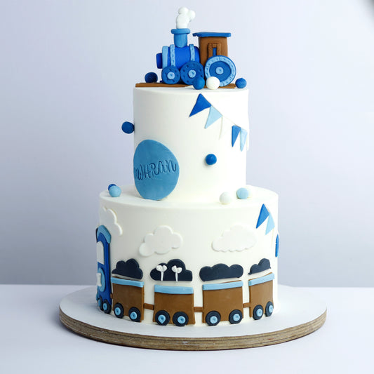 Two-Tiers Railway Rendezvous Cake