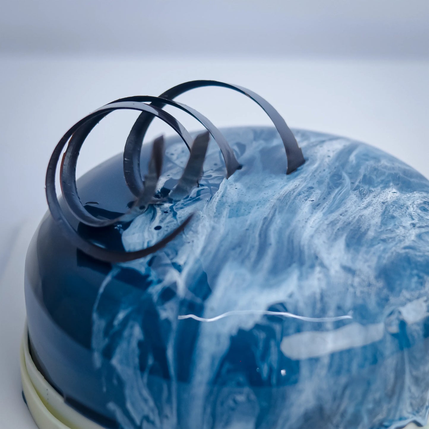 Mirror Glaze Blue Marvel Cake