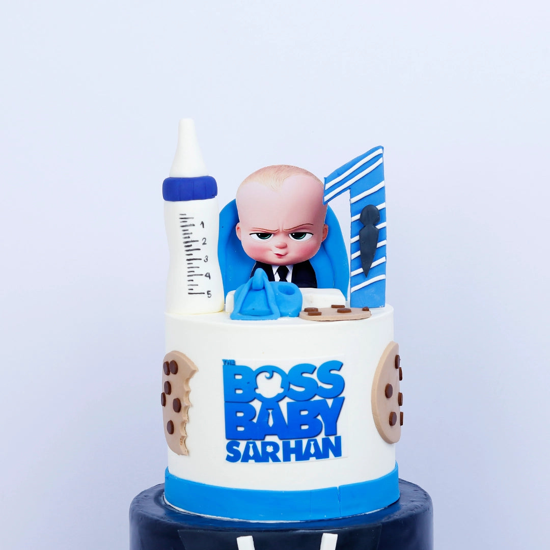 Two-Tiers Funky Boss Baby Cake