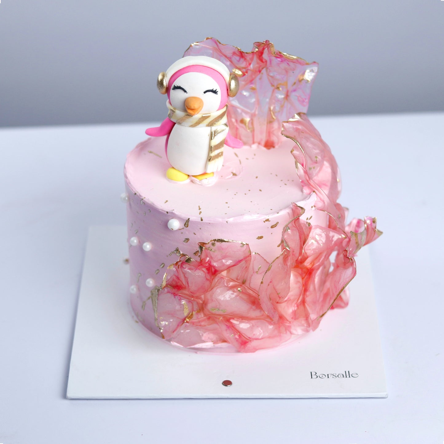 Pink Penguin Delight Cake