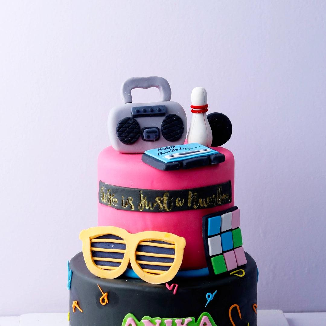 80's two-tier cake - Borsalle