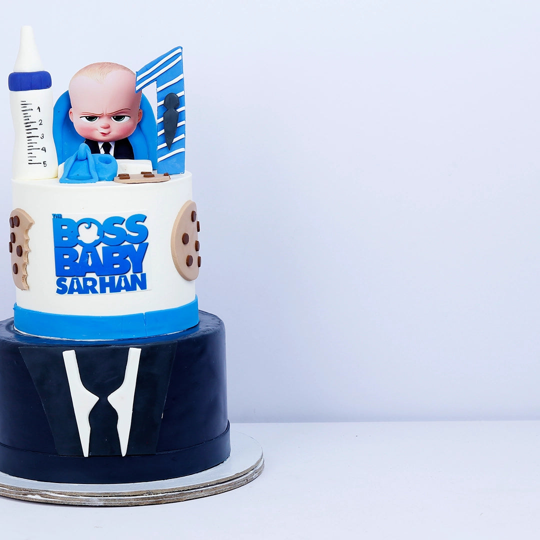 Two-Tiers Funky Boss Baby Cake