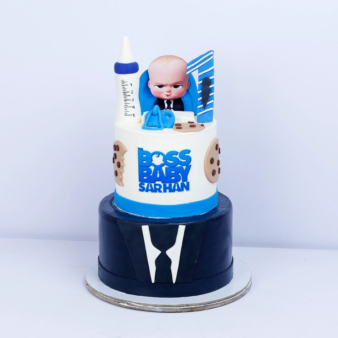 Two-Tiers Funky Boss Baby Cake