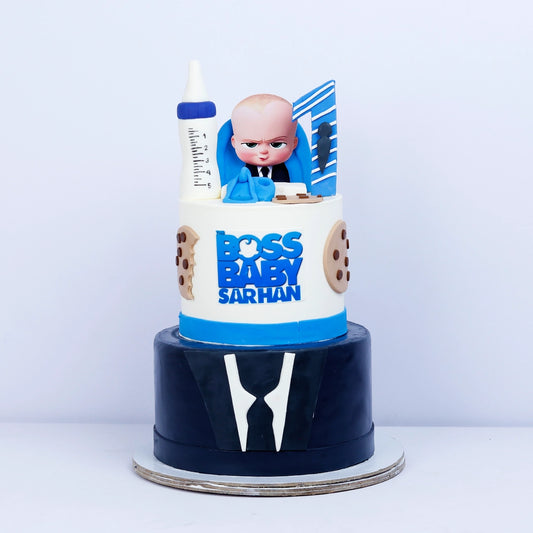 Two-Tiers Funky Boss Baby Cake