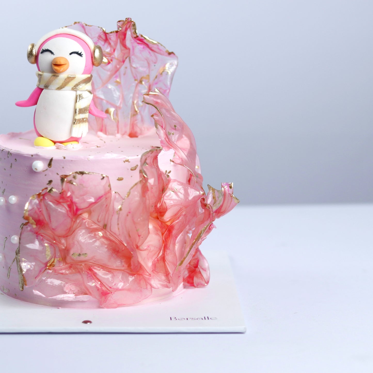 Pink Penguin Delight Cake