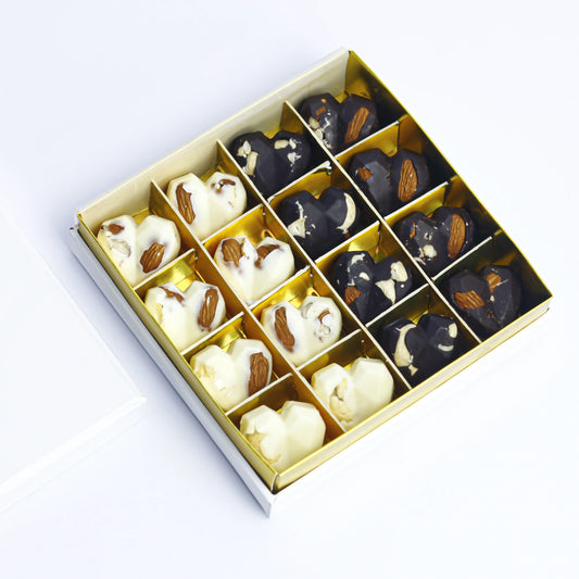 White & Dark Mixnut Love Chocolate Box