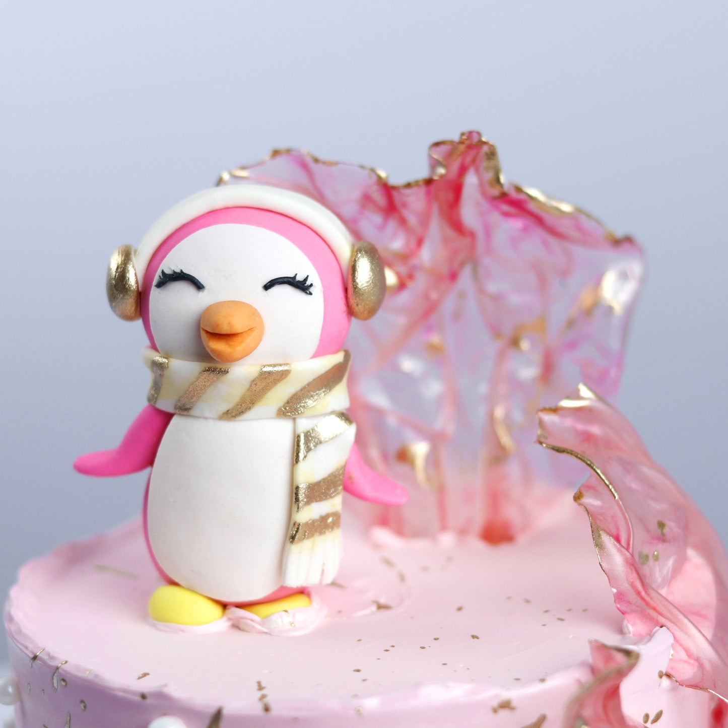 Pink Penguin Delight Cake