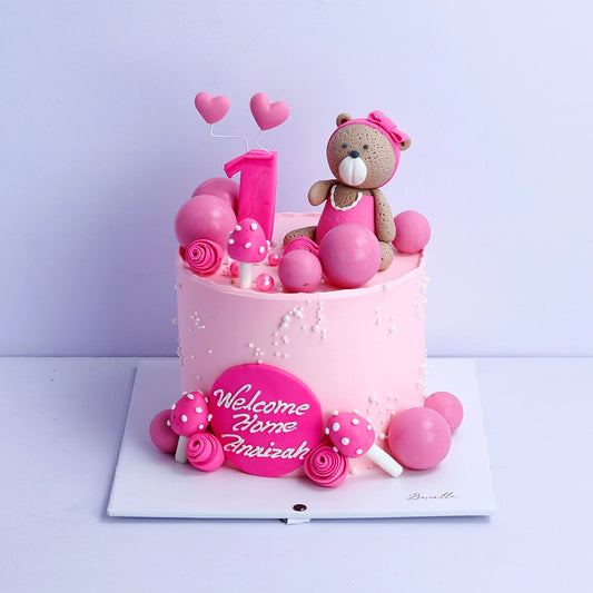 Pinky The Teddy Bear Cake