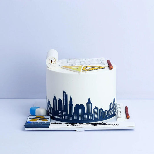 Architectural Blueprint Cake - Borsalle