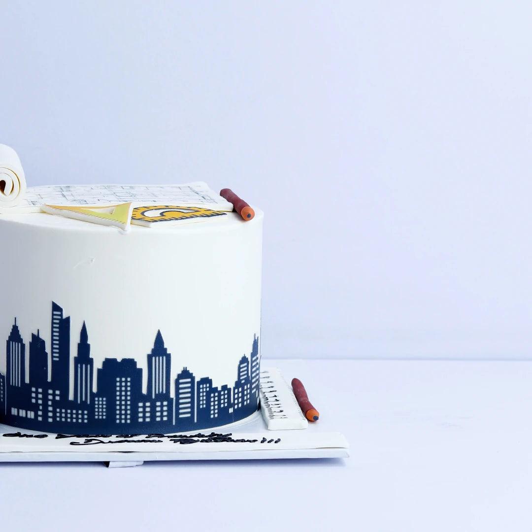 Architectural Blueprint Cake - Borsalle