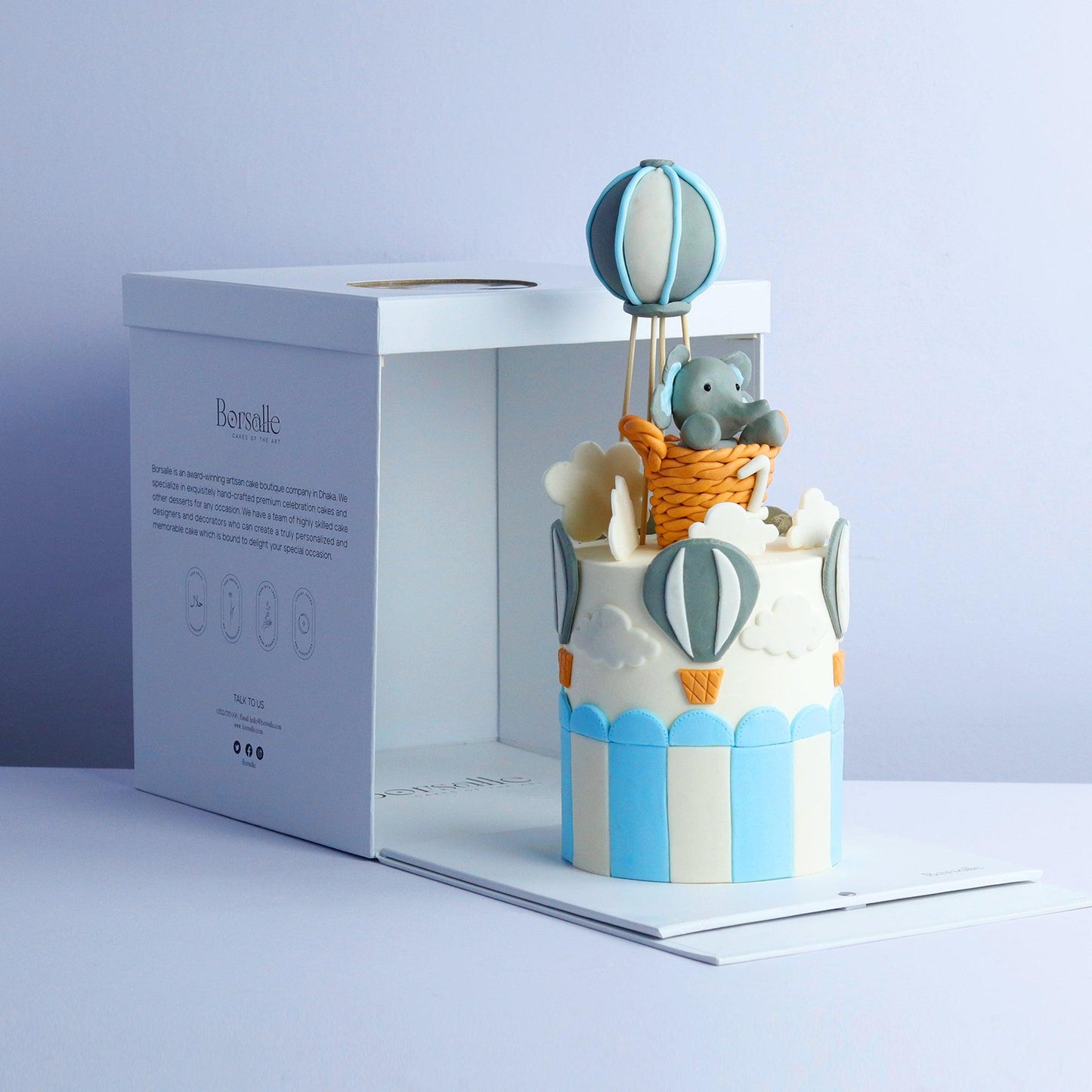 Baby Blue Baloon Cake - Borsalle