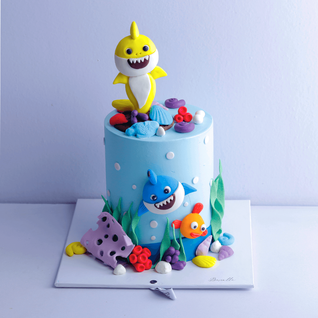 Baby Shark Theme Cake - Borsalle