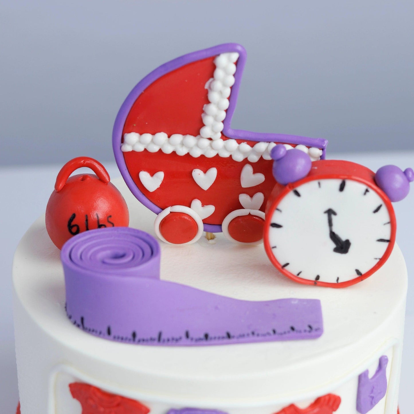 Baby Shower In Red Cake - Borsalle