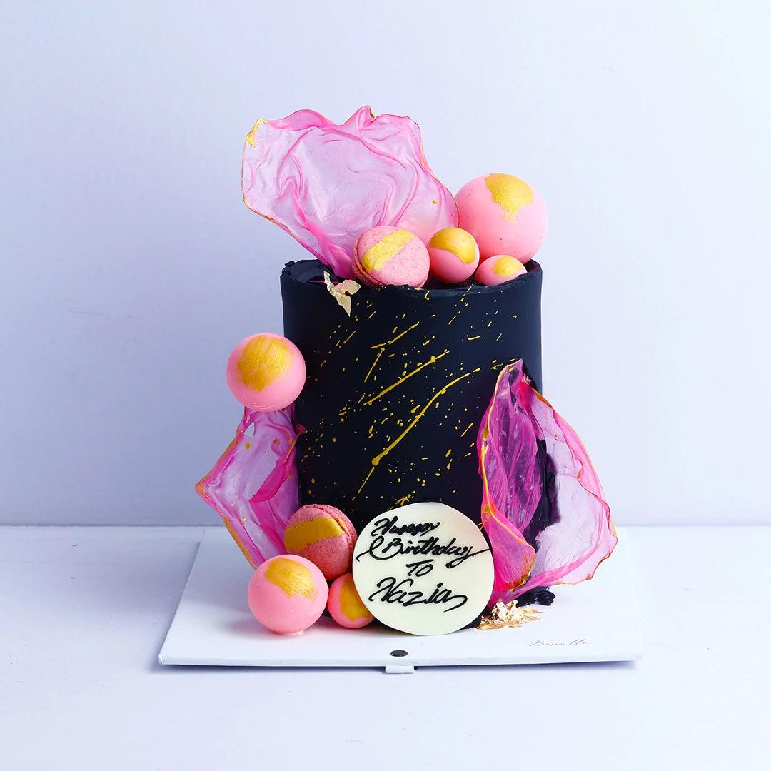 Black pink Elegance Cake - Borsalle