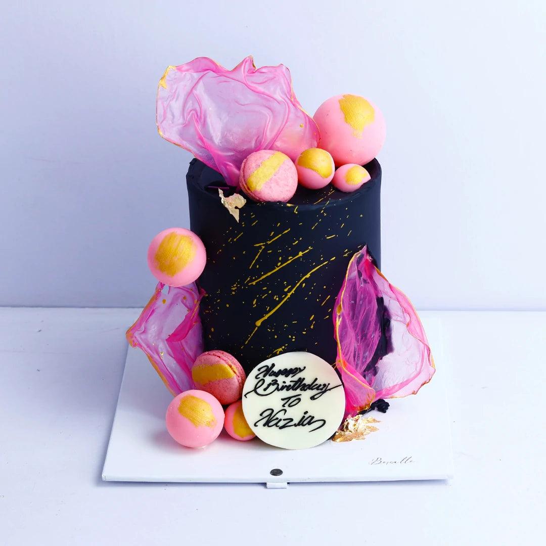 Black pink Elegance Cake - Borsalle