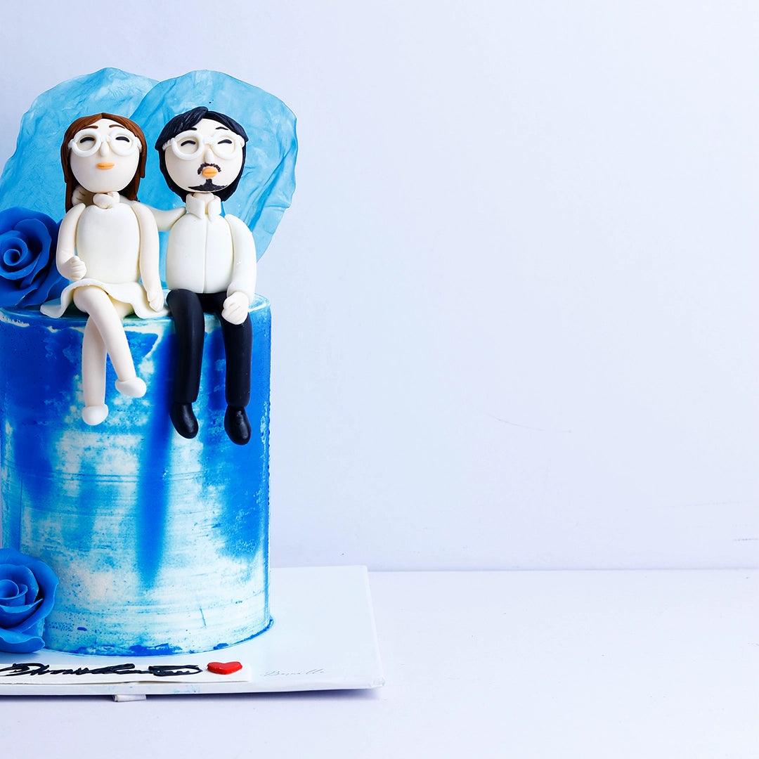 Blossoming together Cake (blue) - Borsalle