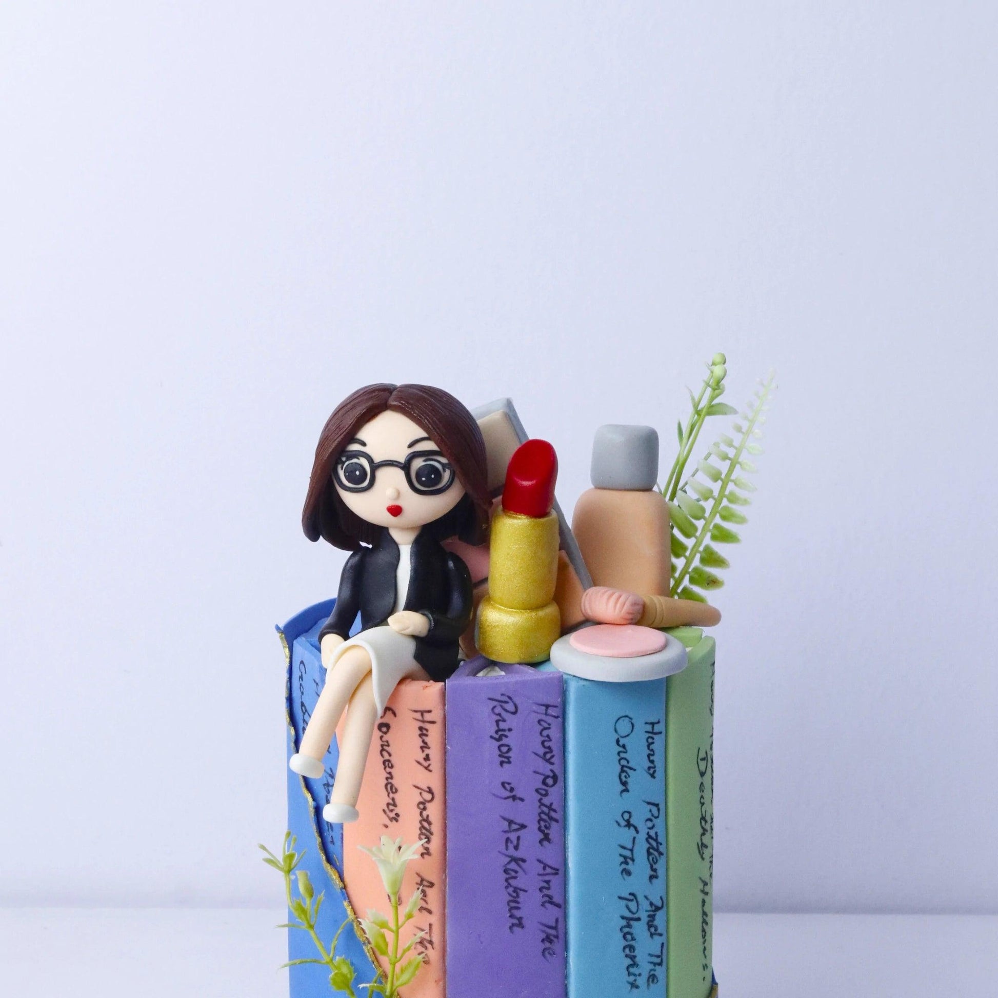 Bookworm cake-Book lover-Book Theme Cake - Borsalle